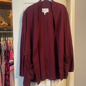 BCBGeneration Burgundy Knit Blazer Jacket. Women Size L
